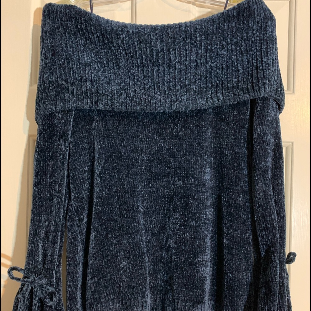 LC Lauren Conrad off-shoulder chenille sweater